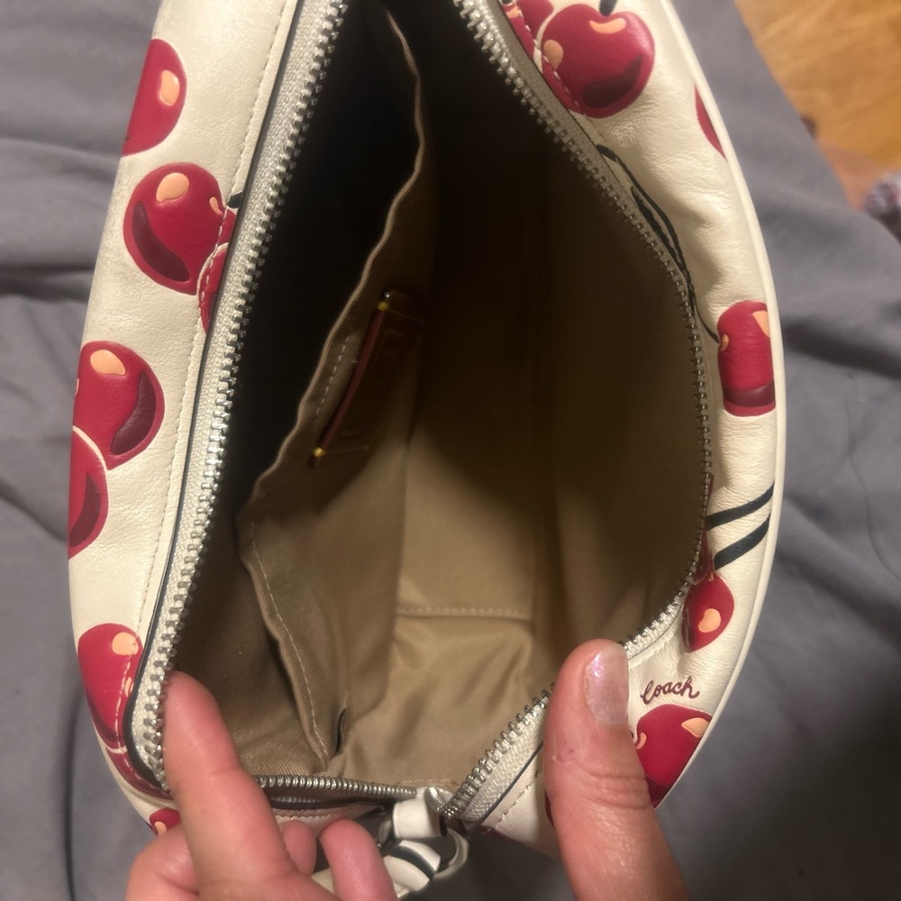 Coach Cream and Red Cherry Print Crossbody Bag - Picture 3 of 3